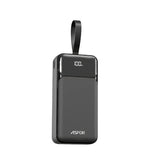Aspor A317 30000mAh PowerBank 22.5W PD 20W Fast Charging Built in Cable Portable